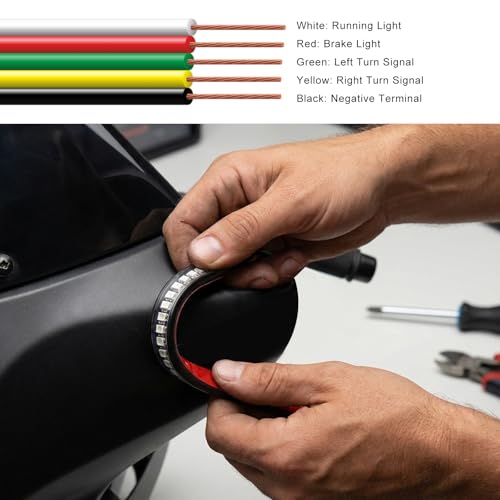 Car LED Light Strip, 8 Inch Flexible Lights Bar 12V Tail Brake Stop Turn Signal Lamp, Waterproof 32LED 2835 SMD Light Strip Dual Color Indicator Lamp for Car Motorcycle ATV