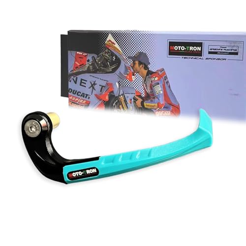 Moto TRON Motorcycle Bar End Lever Guards Universal CNC Brake Handlebar Protector Handguards Fluorescence Color Fit for 14/16/17/18/19mm - color: Fluorescent Blue, size: 14 mm