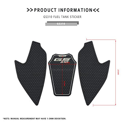 Motorcycle Fuel Tank Pad for G310 GS,Anti-Slip Tank Protection Stickers Knee Grip Traction Pad Compatible with G310 GS G 310GS