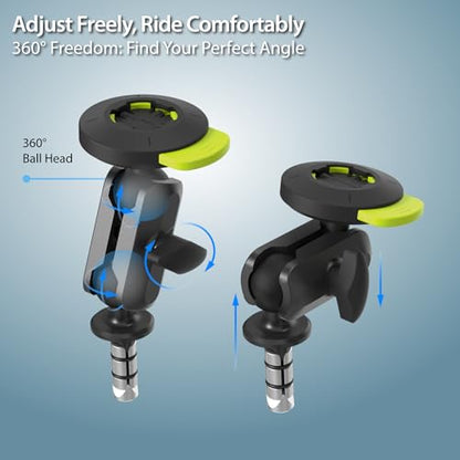Bone Moto Tie Connect Kit 3 - Fork Stem, Magnetic Motorcycle Phone Mount, Detachable & 360° Rotatable, Heavy Duty & Shock-Absorbing Scooter Phone Holder for iPhone & 4.7"–7.2" Smartphones (Fork Stem) - style: Motorcycle - Fork Stem