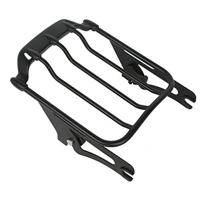 Detachable Sissy Bar Upright Passenger Backrest Pad & Air Wing Two Up Luggage Rack Fit for Harley Touring Road King Street Glide Road Glide 2009-2025 - color: Black #1