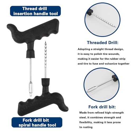 Tire Repair Nail Vacuum Tire Repair Kits Tire Screws Plug Fast Tool Self-Service Suitable for Car Motorcycle Jeep Tire Puncture Repair (50Pcs) - color: 50Pcs