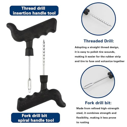 Tire Repair Nail Vacuum Tire Repair Kits Tire Screws Plug Fast Tool Self-Service Suitable for Car Motorcycle Jeep Tire Puncture Repair (50Pcs) - color: 50Pcs