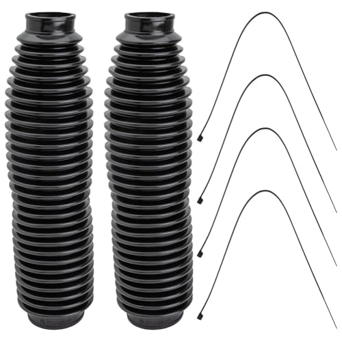 Tusk Motorcycle Rubber Fork Boot Covers (350mm Length x 41mm Top x 58mm Bottom) - size: 350mm Length x 41mm Top x 58mm Bottom