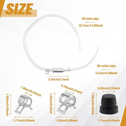 Brake Bleeder Hose, 2 Set One Way Check Valve Tube Bleeding Tool Kit for Car Motorcycle Clutch, Universal Brake Fluid Bleeder Kit, Soft Tube with Metal Clip, Car Clutch Fluid Replacement Hose