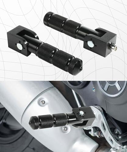 SCUARI Motorcycle Foot Pegs,Car Accessories Foot Pegs,8MM Foot Pegs for Motorcycles,90 Degree Foldable Motorcycle Foot Peg,Aluminum Passenger Foot Pegs Supports,Fit for Bicycles Electric Bikes ATV