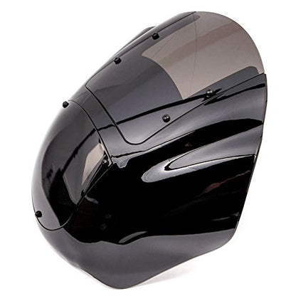 NEW Black & Smoke Quarter Fairing Windshield Kit Compatible with Harley Davidson XL FXR Dyna