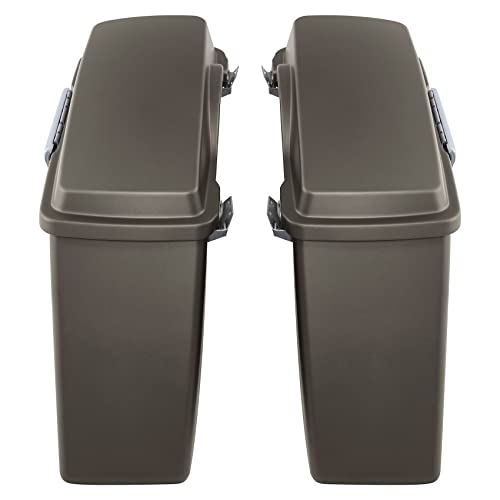 TCMT Hard Saddle bags Saddlebag Trunk W/Latch Keys & Liners Carpet Insert Fits For Harley Touring Road Glide Road King Street Glide Electra Glide Ultra Classic FLHT FLHR FLHX 1994-2013 - color: Frosted Painted Chrome Latches