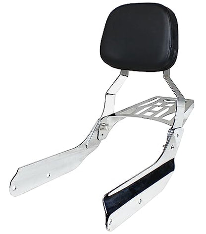 YHMOTO Passenger Sissybar Backrest with Luggage Rack Fits for Honda VTX 1300 1800 N/R/S Models 2002-2008 (Chrome) - size: Chrome