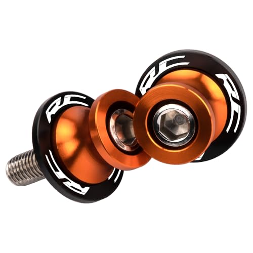 Motorcycle Swingarm Spools M10 For RC 125 2014-2022 RC 200 2014-2022 RC 390 2014-2024 Paddock Stand Bobbins for Rear Wheel Lift Durable and Scratch-Resistant Accessories (Orange) - color: Orange