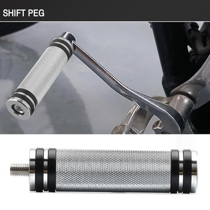 Motorcycle Extended Shifter Peg Toe Foot Shift Peg for Harley Softail Sportster Dyna Touring Road King Street Glide Road Glide Fat Bob (Chrome black) - color: Chrome black