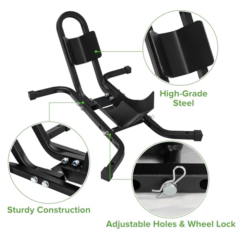 Motorcycle Front Tire Chock, 1500 lbs Heavy Duty Wheel Stand, Black Motorbike Front Chock for 17"-21" Wheels, High-Grade Steel Trailer Stand - size: 1500lbs for 17"-21" Wheels