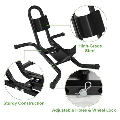 Motorcycle Front Tire Chock, 1500 lbs Heavy Duty Wheel Stand, Black Motorbike Front Chock for 17"-21" Wheels, High-Grade Steel Trailer Stand - size: 1500lbs for 17"-21" Wheels