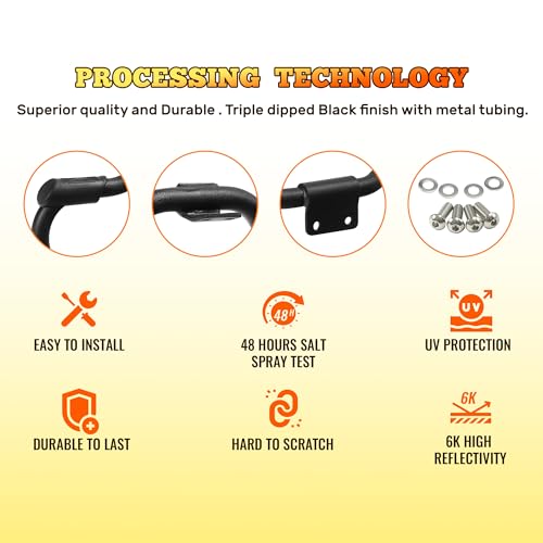 SLMOTO 1 1/4" Highway Engine Guard Crash Bar Mustache Highway Engine Guard Crash Bar Fit for Harley Sportster XL883 1200 XL XR 2004-2021; Iron 883 72 Forty Eight 2009-2021 - color: Chrome