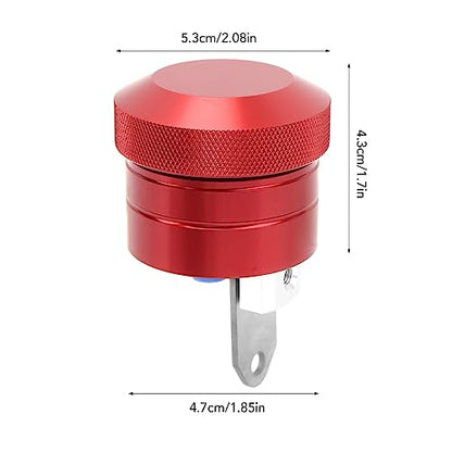 Motorcycle Chain Lubricator System Universal Chain Oiler Reservoir with Mounting Bracket and Oil Tube, Metal Manual Drip Chain Lubrication Kit Replacement for, Red - color: Red