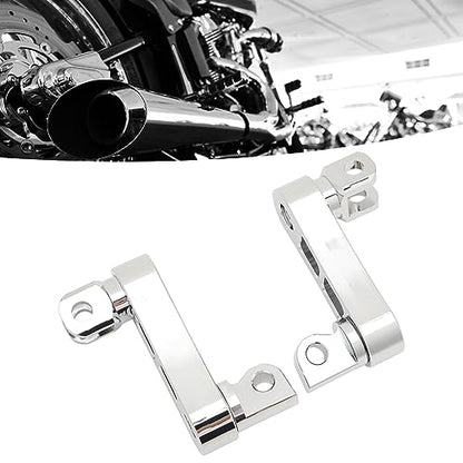 Motorcycle Foot Peg Highway Bracket 360° Adjustable Rugged Foot Peg Extension Bracket Aluminum Foot Peg Clamp Extensions Bracket for Touring (Electroplated) - color: Electroplated