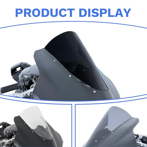 Motorcycle Windscreen Windshield Replacement for Ducati Panigale V4 2025 2026 PC Windscreen Double Bubble (Clear) - color: clear