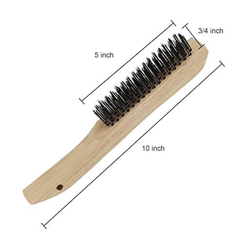 VASTOOLS Wire Brushes Pack of 8. for Cleaning Welding Slag, Rust and Dust. 10" Heavy Duty Carbon Steel Shoe Handle Wire Scratch Brush - style: 10inch-8pc