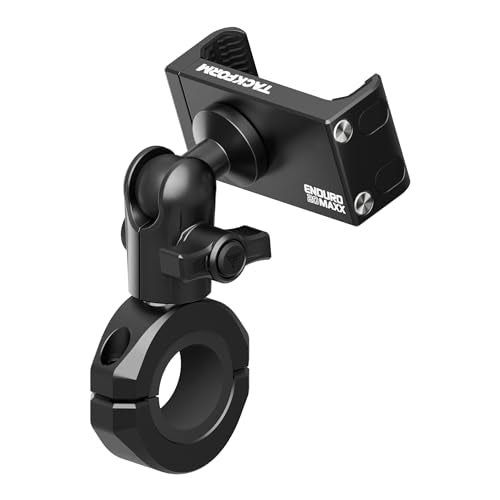 Tackform Black Motorcycle ALL METAL Phone Mount - 20MAXX Spring Cradle | BC3 Universal Clamp Fits 7/8" to 1-1/4" Handlebars | Aluminum | Compatible with iPhones, Galaxy Devices, More | Short Reach Arm - color: Black, size: 7/8" to 1-1/4"