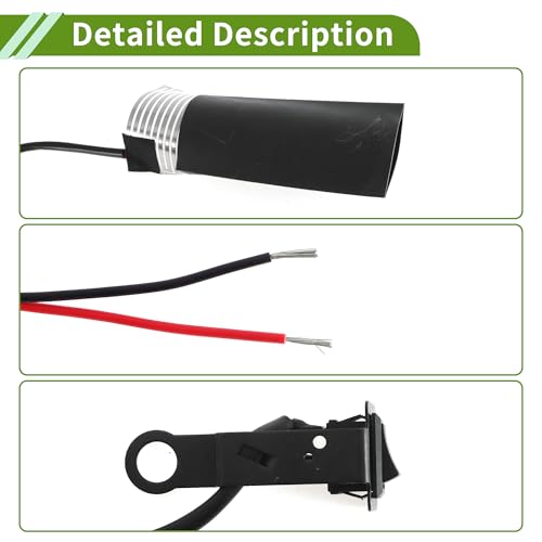 Heated Motorcycle Hand Grips Cover 12V Handlebar Cover 3 Adjustable Temperature Metal Heating Film Black 1set