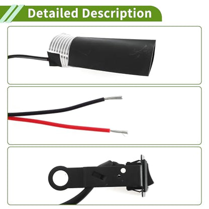 Heated Motorcycle Hand Grips Cover 12V Handlebar Cover 3 Adjustable Temperature Metal Heating Film Black 1set
