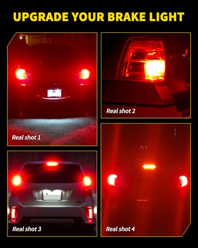 AUXLIGHT 2057 1157 2357 7528 2057A 1157A 2357A LED Bulbs Brilliant Red, Ultra Bright 60-SMD LED Replacement for Brake/Tail Lights, Blinker Lights, Turn Signal/Parking or Running Lights (Pack of 2) - color: Brilliant Red