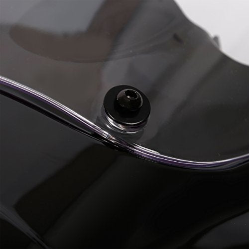 Green-L Gloss Black Front Upper Fairing with 15" Clear Windshield Fit for Harley Dyna Street Fat Bob - color: Gloss Black Fairing w/ Clear Windshield