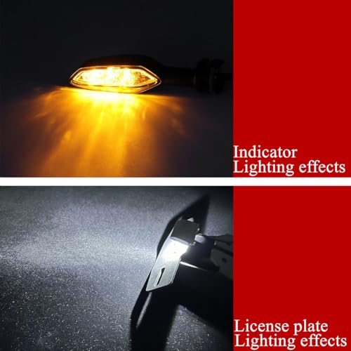 FZ6R Fender Eliminator Kit Compatible with XJ6N XJ6 Diversion XJ6 Diversion F FZ-6R Tail Tidy License Plate Mount with Turn Signals Rear & LED License Plate Light (Clear) - color: Clear