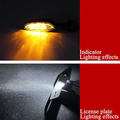 FZ6R Fender Eliminator Kit Compatible with XJ6N XJ6 Diversion XJ6 Diversion F FZ-6R Tail Tidy License Plate Mount with Turn Signals Rear & LED License Plate Light (Clear) - color: Clear