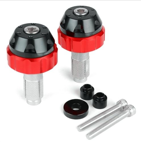 Motorcycle Cruise Control Throttle Clamp Assist End Bar Weight Handle Plug Compatible with Suzuki (Color : Red, Size : A) - color: Red