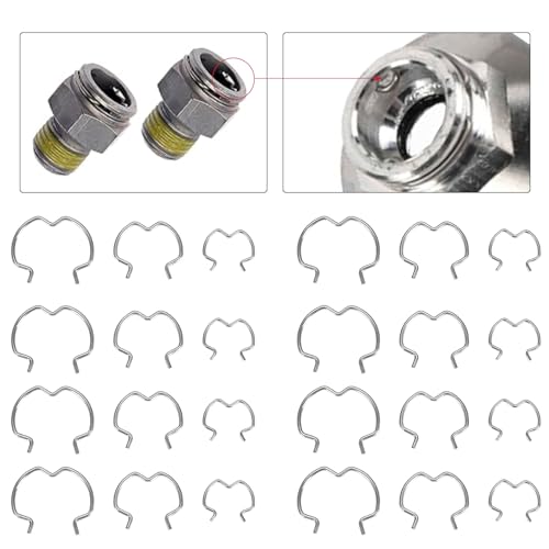 60pcs 800-801 Quick Connector Clips, 3 Different Size20-3/8''20-1/2''20-5/8'' Transmission Oil Cooler Line Clips, Transmission Radiator Hose Retaining Clips,Metal 304H Stainless steel Material