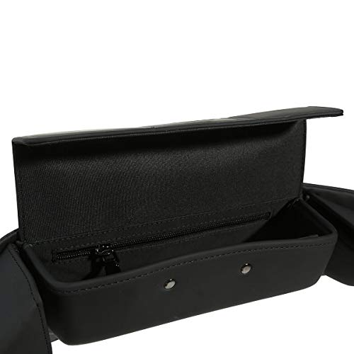 TCT-MT 3 Pocket Windshield Bag Pouch Fairing Bag Fit For Harley Touring 2014-2021 FLHT, FLHTC, FLHX, FLHTK, FLHTCU Electra Glide, Street Glide,Trike Models Black