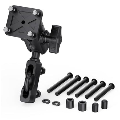 TUSITA Motorcycle GPS Mount Handlebar Brake Clutch Reservoir Compatible with Garmin Montana, Zumo XT GPS -, Double Socket Arm - B Size Short - size: B Size Short