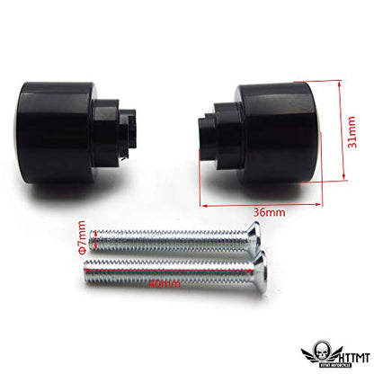 Bar Ends Black Compatible with 03-13 Hond CBR 600RR / 1987-2006 CBR 600 F1/F2/F3/F4/F4i - color: Black, size: Classic
