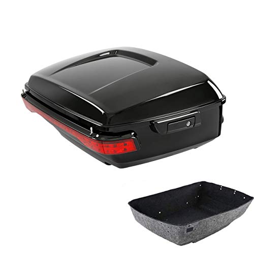 TCMT King Motorcycle Trunk Box Led Tail light Fit For Harley 2014-2025 Touring CVO Road King Road Glide Street Glide Electra Glide Pack - color: Set B#1