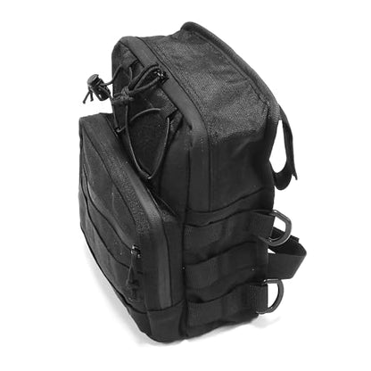 MZS Motorcycle Handlebar Bag, 6.5L Motorcycle Sissy Bar Bag Tool Pouch Saddle Bag, Universal Front Fork Storage Accessory Handle Molle Side Bags fit Cruiser Street Adventure Dirt Bikes Ebike Scooter - size: 6.5L
