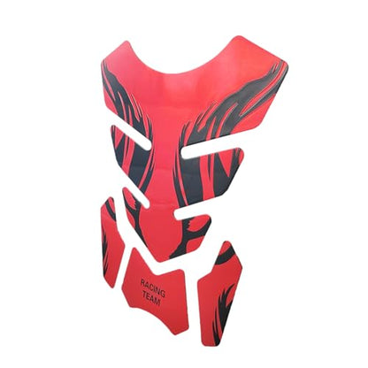 Motocycle Gas Tank Decal Motocycle Gas Tank Protector Pad Self-Adhesive Fishbone Sticker Red - color: Red