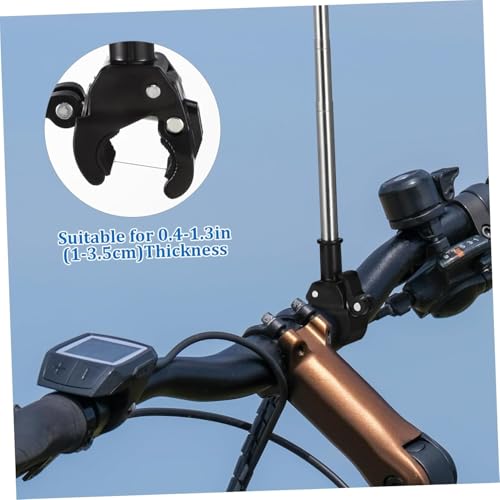 2Pcs Golf Cart Flag Holder, 63in Adjustable Bike Bicycle Motorcycle Flag Pole Mount, Universal Retractable Stainless Steel Bicycle Flagpole Bracket Hitch Rack