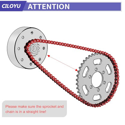 Red 35 Chain Compatible with Mini Bike Coleman CT100U CC100X Baja DB30 Motovox MBX10 MBX11 Predator 79cc 97cc 100cc Mega Moto MM-B80 105cc Powersports Parts 140 Link 35 Chain Breaker - color: Red
