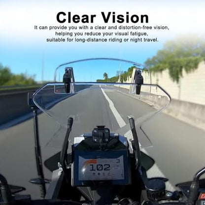 Motorcycle Windshield for CRF 300 L CRF 300 Rally CRF300L, Height Adjustable Clip-On Windscreen Front Screen Deflector Extender Windscreen Spoiler,280MM - size: 280MM