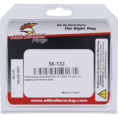 All Balls Racing 56-132 Fork & Dust Seal Kit Compatible with/Replacement for Buell, Honda, Suzuki, Yamaha
