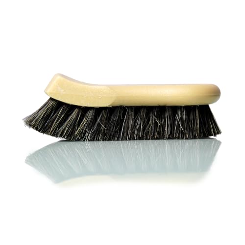 Chemical Guys Long Bristle Horse Hair Leather Cleaning Brush - Leather Brush to Gently Clean Car Interiors, Furniture, Sneakers, Boots, and More - Safe for Natural, Synthetic, Faux, and Pleather - size: Brush