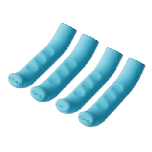 2 Pairs Silicone Brake Lever Covers for Bikes - Anti-Slip Handle Sleeves, Fits Mountain & Road Bicycles (Blue) - color: Blue