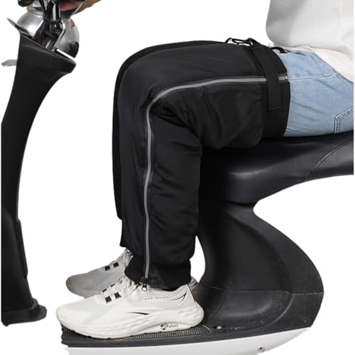 GREUS Winter Motocycle Leg Warmers, Waterproof Warm Fleece Lining Scooter Cycling Knee Protector Covers, Reflective Stripe - color: 28in (Full Coverage)