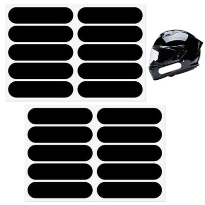 20pcs Motorcycle Helmet Reflective Stickers, High Visibility Black Safety Reflective Waterproof Decals Tapes Night Riding Safety Stickers Accessories for Motorcycle Bike Scooter Strollers Helmets