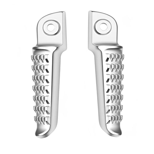 Motorcycle Foot Pegs Rear Footrest Footpegs Fits for Kawasaki ZX636 ZX-6R 9R 10-R ZZR1400 ZX-14 ZX10R - color: Chrome#Rear