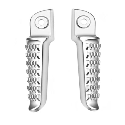 Motorcycle Foot Pegs Rear Footrest Footpegs Fits for Kawasaki ZX636 ZX-6R 9R 10-R ZZR1400 ZX-14 ZX10R - color: Chrome#Rear