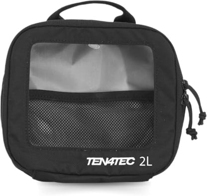 TecPouch 2L Tool Pouch - Heavy-Duty Cordura MOLLE Utility Pouch with Clear Window | Modular Gear Organizer for Professional Tools & Field Equipment - Black - size: 2 L