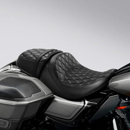 C.C. RIDER Low-Profile Rider&Passenger Seat Fit for Harley Touring 2023-2025 CVO Street Glide FLHXSE CVO Road Glide FLTRXSE 2024-2025 Street Glide FLHX Road Glide FLTRX FLTRXSTSE - size: 11# Black