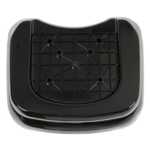 Black Motorcycle Hard Trunk Top Case with Backrest and Tail Light for Harley Davidson, Honda, Yamaha, Suzuki, Vulcan